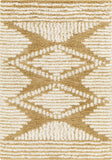 Livabliss Tuzla Tapis Shaggy Berbere - Tapis Salon, Salle à Manger, Chambre Adulte et Ado, Cuisine - Poil Long Moelleux et Doux, Beige Motif Berbère, Carpette Chambre 160x220 cm - Moutarde et Blanc
