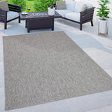 Tapis Intérieur Et Extérieur Balcon Terrasse Tapis Cuisine Monochrome Moucheté, Dimension:200x280 cm, Couleur:Gris