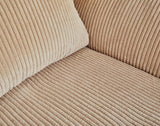 Lisa Design - Fauteuil Rune en Velours Côtelé Beige - Salon