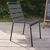 Oviala Chaise de Jardin en métal Noir - Palavas