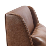 Teamson Home Fauteuil Chaise de Repos Lecture Relaxation Moderne en Faux Cuir Brun avec Coussins Versanora Marc VNF-00087-EU