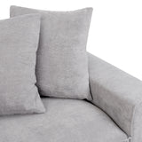 Beliani Canapé 3 Places en Velours Côtelé Gris Clair Rembourrage Épais en Mousse Ultra Confortable Idéal pour Salon Moderne et Industriel