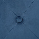 Beliani Pouf de Forme Cylindrique Type Chesterfield fabriqué en Velours Synthétique Bleu Foncé pour Salon ou Chambre Moderne