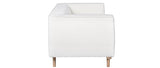 Miliboo Canapé scandinave 2-3 Places en Tissu Effet Laine bouclée écru et Bois Clair Morris