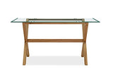 Movian Marque Amazon Table à Manger Rectangulaire 150x85x75cm Chêne Massif Verre Trempé