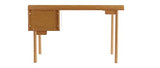 Miliboo Bureau à rangements Vintage Bois Clair chêne et cannage Naturel L130 cm Antik