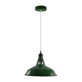 Générique Lampe à Suspension Industrielle, de Plafond en métal Vintage, éclairage Suspension, Abat-Jour, Lustre, luminaire, Suspendue loft pour Cuisine Restaurant (Vert) 30cmx30cmx16cm