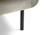 Canapé Velours, Vienna, 2 Places, Beige, 160x92x95