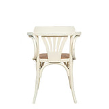 Biscottini Chaise Bois avec accoudoirs Thonet 77x45x42 cm | Chaise Salle a Manger | Chaise Cuisine en Bois Massif | Chaise bistrot | Chaise Blanche
