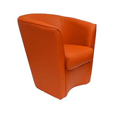 LIBEROSHOPPING.eu - LA TUA CASA IN UN CLIK Fauteuil de Chambre en Cuir écologique Valentina rembourré de Haute qualité (Orange)