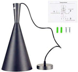 Glighone Suspension Luminaire Moderne Style Industrielle Vintage Rétro E27 Lustre Edison Culot Plafonnier Abat-jour en Métal Eclairage pour Chambre Cuisine Salle à Manger Salon Escalie Bar Couloir