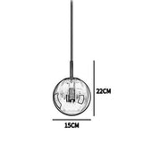 LFsem Plafonnier Simple Tête Coloré Ø15cm Globe En Verre Suspension E14 Loft Chambre Restaurant Suspension Lustre Simple Moderne (Vert Foncé)