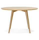 Alterego - Table à dîner Ronde 'SWEDY' en Bois Style scandinave - Ø 120 cm