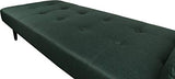 Nimara Charlie Daybed en velours et tissu – Lit de jour en velours avec appuie-tête, coussin – Anvendbar en canapé – Avec pieds en bois noir – Dimensions : 80 x 200 cm