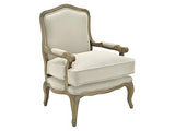 Vente-unique - Fauteuil bergère en Lin MAHAUX - Beige
