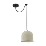 Suspension Design, 1 Lampe, Style moderne, Armature en Métal couleur gris, abat-jour en ciment, pour la Cuisine, le Salon, le Séjour, bureau, sale a manger, 1 ampoule, excl. 1 E27 40W 220-240V