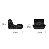 1inchome Togo Chauffeuse 1 Place, Lazy Floor Canapé en Velours Daim Doux Chaise Longue Accent Pouf Canapé pour Salon Chaise d'angle Chambre Salon Bureau (Blanc)