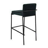 Damiware LEV Tabouret de Bar - Velours - Couleur Vert Foncé - Tabouret de Bar Assise 75 - Tabouret Bar Industriel Chic - Tabouret Velours - Assise Confortable - Qualité supérieure