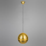 QAZQA Rétro Suspension/Lustre/Luminaire/Lumiere/Éclairage rétro or 40 cm - Slice Aluminium Doré Rond/Globe E27 Max. 1 x 60 Watt/intérieur/Salon/Cuisine