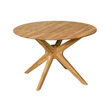 Nordic Story Table de salle à manger ronde en chêne massif idéal pour la cuisine, le salon, les meubles style nordique scandinave (105 x 105 x 75 cm)