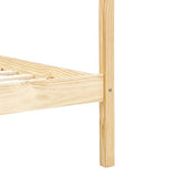 vidaXL Cadre de Lit à Baldaquin Lit Double Lit Adulte Lit Coffre Sommier à Lattes Chambre à Coucher Maison Intérieur 160x200 cm Bois de Pin Massif