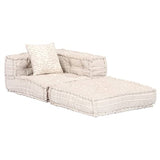 Leepesx Pouf Modulaire à 2 Places Canapé Convertible de Salle de Séjour Sofa de Salon Canapé-lit de Salle de Séjour Maison Intérieur Beige Tissu