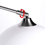 CCLIFE Lampe Lampadaire à arc salon courbée, Lampe arceau moderne en chrome Lampadaire sur pied marbre, Couleur: Blanc, réglable en hauteur 130-180cm