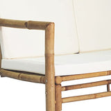 vidaXL Mobilier de Jardin 12 pcs Bambou Salle à Manger Extérieur Salon Jardin