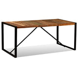vidaXL Table de Salle à Manger Table à Dîner Table de Repas Meuble de Salle à Manger Cuisine Maison Intérieur Bois de Récupération Massif 180 cm