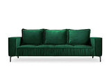 Canapé Velours, Triomphe, 3 Places, Vert Bouteille, 216x98x85
