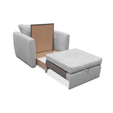 Petit Canapé lit Convertible Salon Chambre d'ado Fauteuil Tissu Peluche SARA 80 (Gris foncé)