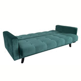 Canapé en lit Convertible avec Coffre de Rangement 3 Places Relax - en Tissu Velours - Salon & séjour - BONDA- Bleu Marine