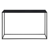 Table Console Table d'Appoint Industriel en Métal Résistant 74 x 115 x 32 cm Noir Mat