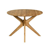 Nordic Story Table de salle à manger ronde Raund, en bois massif chêne, idéale pour cuisine salon, meubles style nordique scandinave, 105 x 105 x 75 cm, chêne naturel