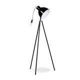 Relaxdays 10021293_46 Lampadaire 3 Pieds Luminaire Spot Projecteur 1 Feu Lampe Trépied HLP env. 130 x 53 x 53 cm, Noir, métal, 40 W, 130x53x53cm