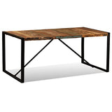 vidaXL Table de Salle à Manger Table à Dîner Table de Repas Meuble de Salle à Manger Cuisine Maison Intérieur Bois de Récupération Massif 180 cm