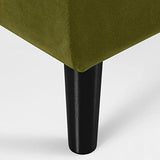 HOMIFAB Canapé 3 Places Convertibles en Velours Vert Olive - Collection Viktor
