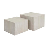 Miliboo Tables Basses gigognes Design Effet travertin (Lot de 2) Calla