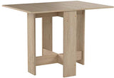 Papillon, Table Pliante avec 2 Abattants, en Panneaux de Particules Melaminés, Chêne Naturel 103/67/28x76x73,4 (LxPxA)