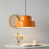 LBSWYH Moderne Salle À Manger Abat-Jour Ajustable Orange Suspension Industrielle Vintage Métal Suspendu Plafonnier Idéal pour Salle À Manger Bar Clubs & Restaurants (Orange)