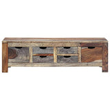 vidaXL Bois de Sesham Massif Table Basse Table d’Appoint Table de Salon Bout de Canapé Rangement Maison Intérieur Salle de Séjour 100x50x30 cm