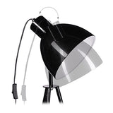 Relaxdays 10021293_46 Lampadaire 3 Pieds Luminaire Spot Projecteur 1 Feu Lampe Trépied HLP env. 130 x 53 x 53 cm, Noir, métal, 40 W, 130x53x53cm