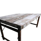MATHI DESIGN Vintage- Table Pliante Bois Blanc