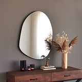 Gozos Denia Miroir Murale | Asymétrique Miroir | Objet Décoratif pour Les Murs | Idéal comme Objet de Décoration en Salon, Salle de Bain, Miroir Maquillage | 75 x 55 x cm