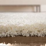 Paco Home Tapis Poils Hauts Moelleux Moderne Shaggy Style Flokati Confortable Uni Blanc, Dimension:200x290 cm