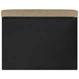 Beliani Canapé Fixe 3 Places Tapissé en Tissu Beige avec Clous Décoratifs pour Salon au Style Moderne