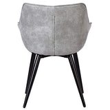 WOLTU 2 X Chaises de Salle à Manger chaises de Cuisine Chaises de Salon Assise en Tissu Structure en Acier,Gris Clair BH99hgr-2