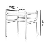 NMDCDH Tabourets de Pied Ottoman Tabouret de canapé Repose-Pieds Marchepied Petit Repose-Pieds Repose-Pieds rembourrés Tabouret de Table Basse Salon en rotin en Bois Massif, 12 Couleurs (