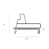 Softline Canapé lit Lazy Style scandinave en Tissu Gris Clair Couchage 134 * 200cm