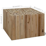 vidaXL Teck Authentique Table Basse 90x50x30 cm Table d'Appoint Meubles de Canapé